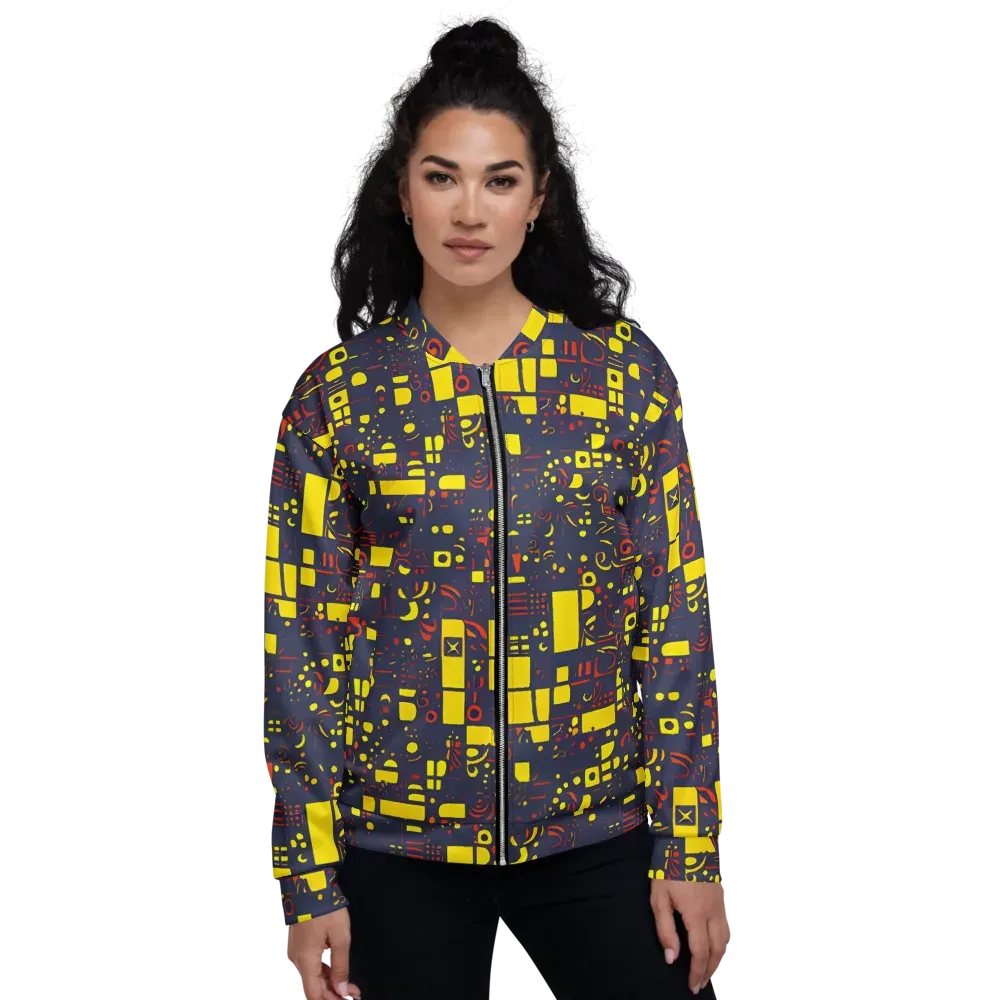 Indigo Voltage on Bomber Jacket — Front