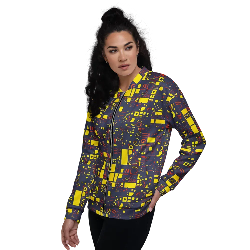 Indigo Voltage on Bomber Jacket — Left