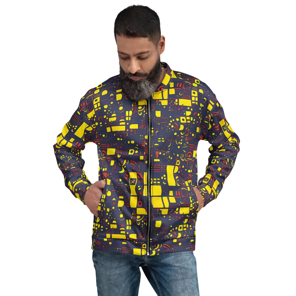 Indigo Voltage on Bomber Jacket — Front