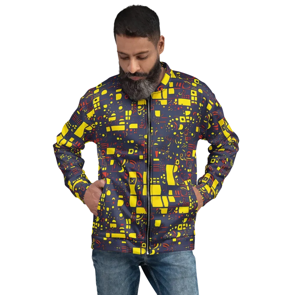 Indigo Voltage on Bomber Jacket — Front