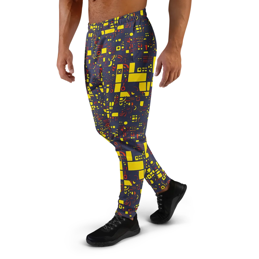 Indigo Voltage on Men's Joggers — Left