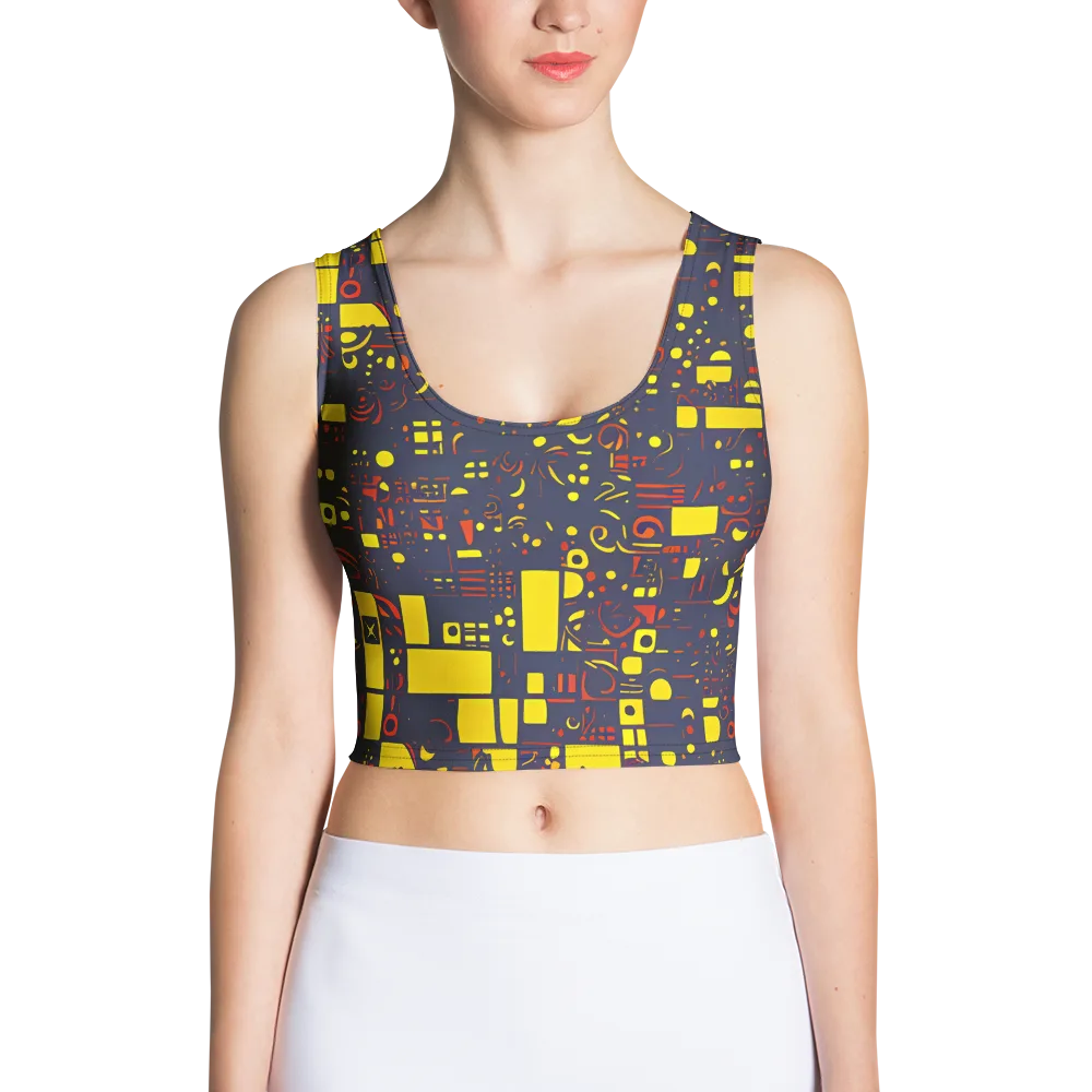 Indigo Voltage on Crop Top — Front