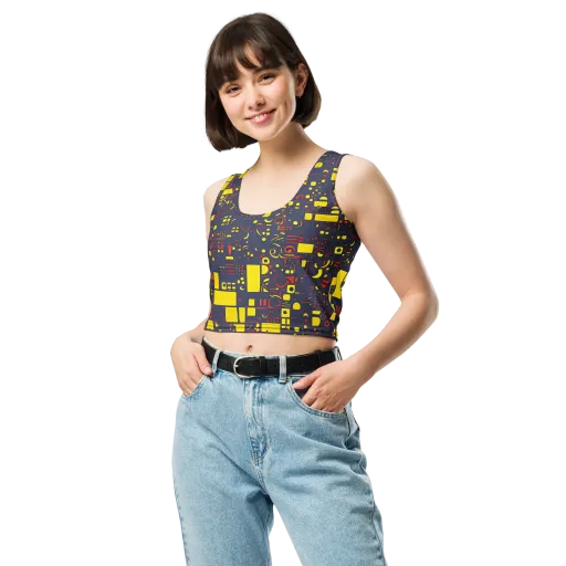 Indigo Voltage on a Crop Top