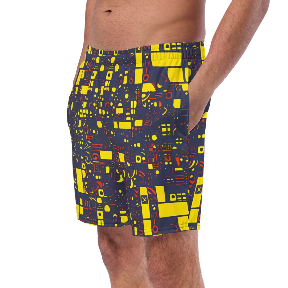 Indigo Voltage on Swim Trunks — Left Front
