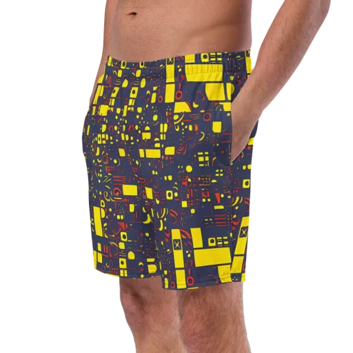 Indigo Voltage on a Swim Trunks