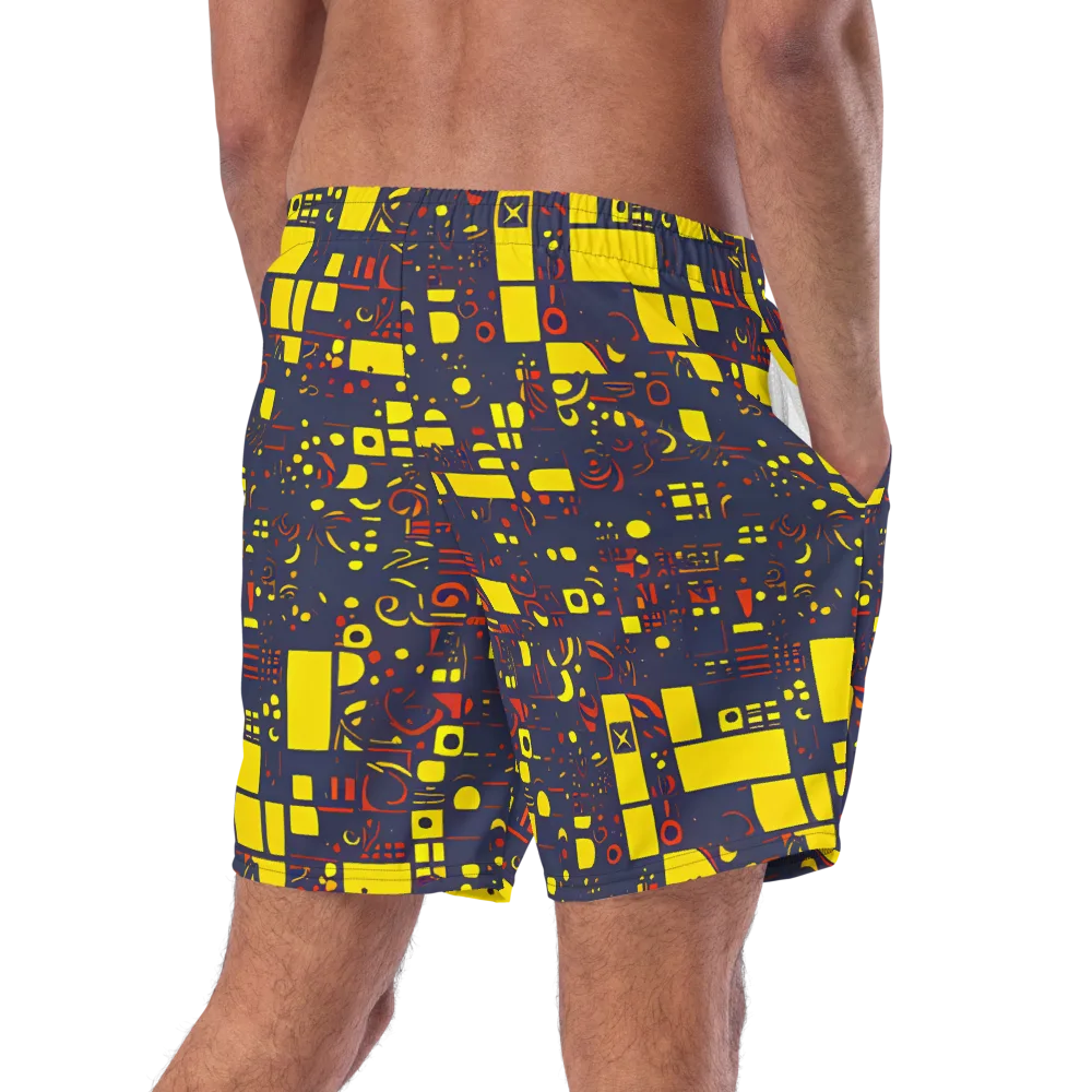 Indigo Voltage on Swim Trunks — Right Back