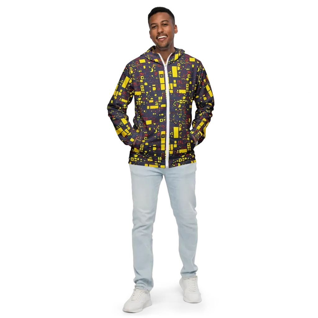 Indigo Voltage on Men's Windbreaker — Front