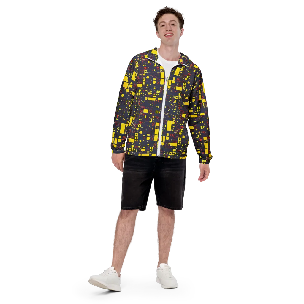 Indigo Voltage on Men's Windbreaker — Front