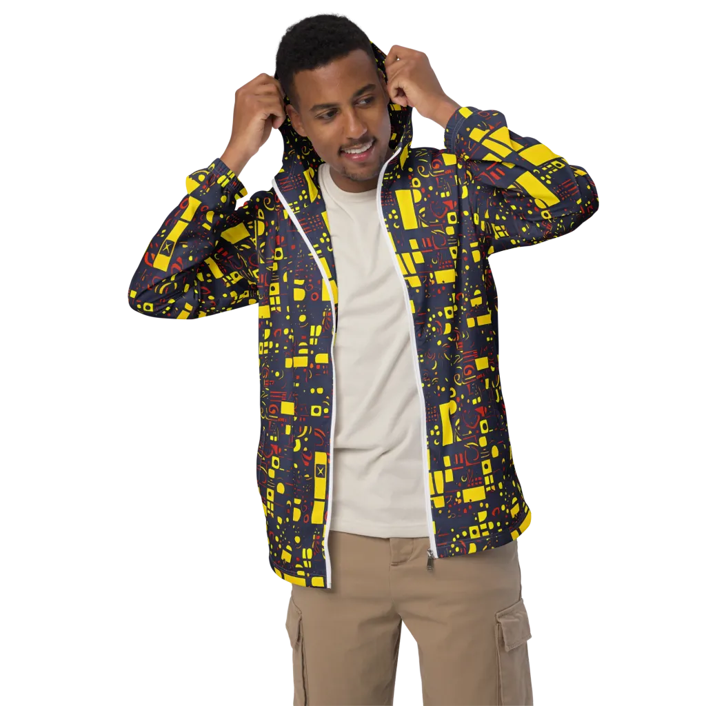 Indigo Voltage on Men's Windbreaker — Front