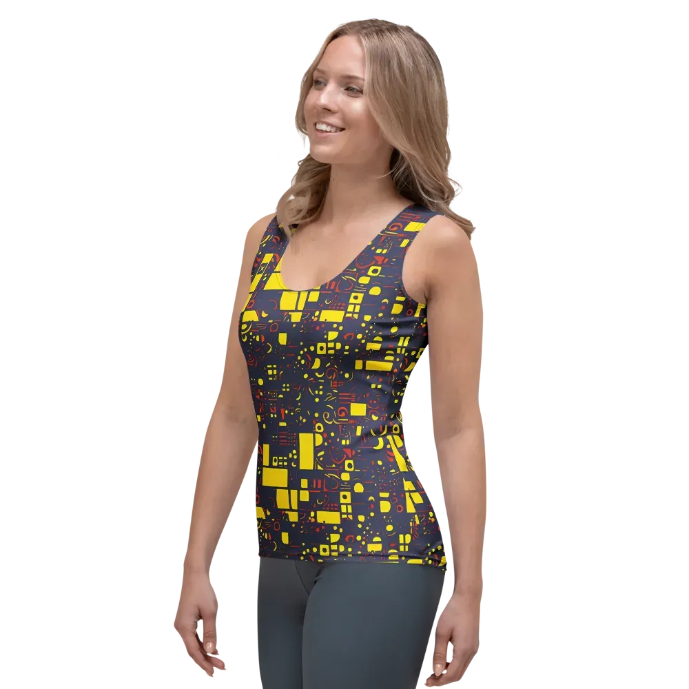 Indigo Voltage on Women's Tank Top — Left Front