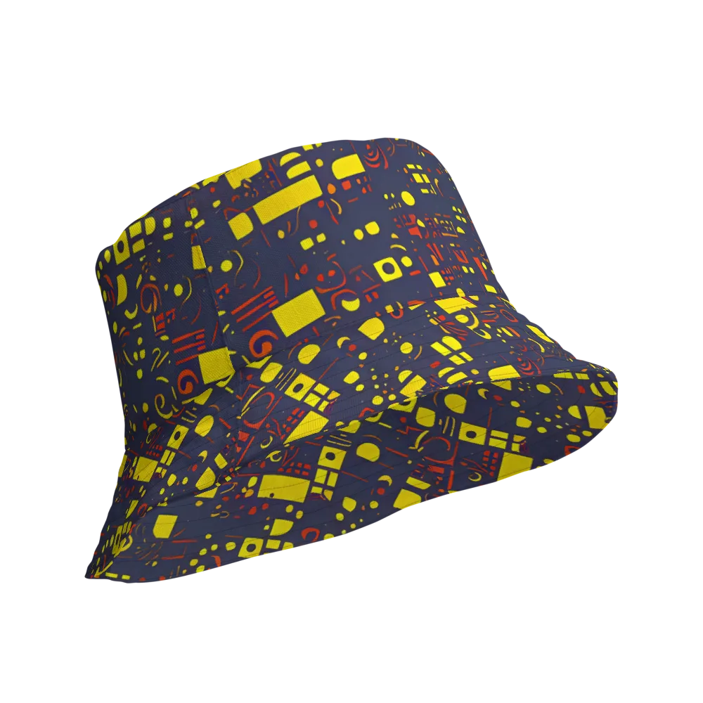 Indigo Voltage on Reversible Bucket Hat — Product details Outside