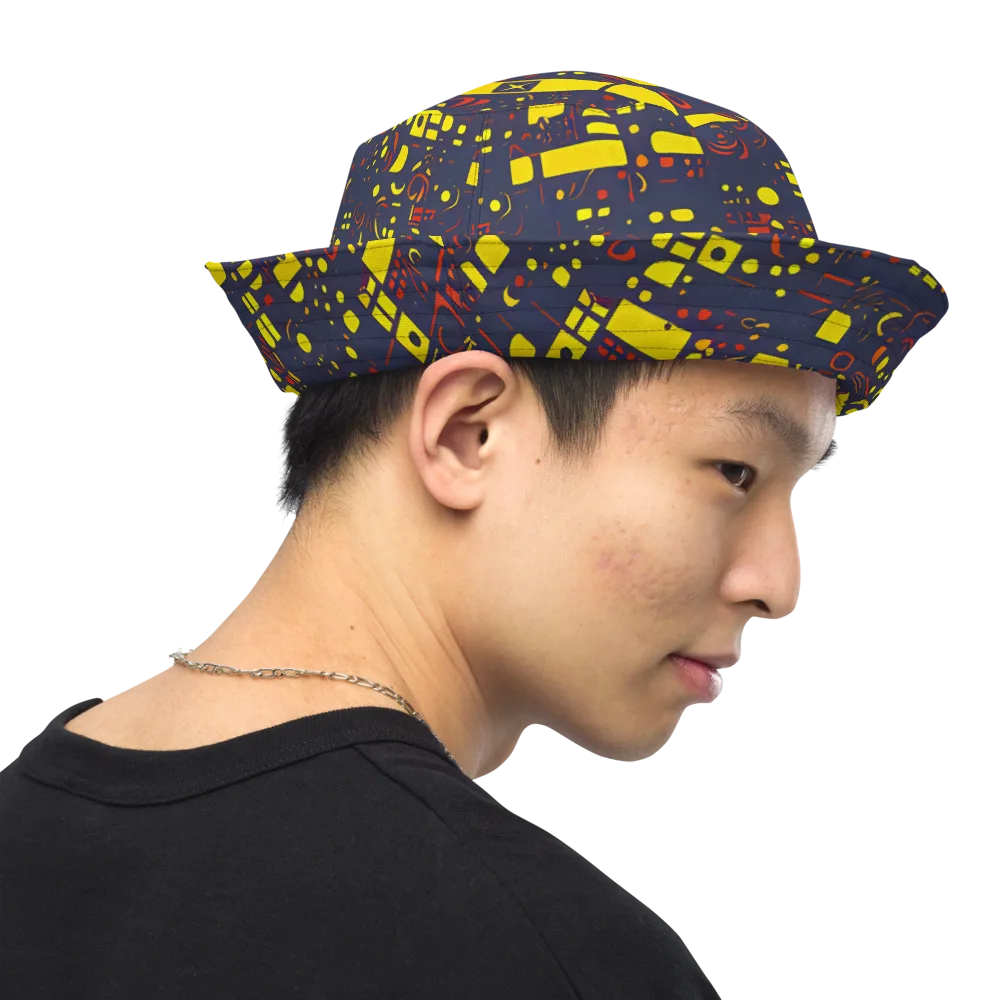 Indigo Voltage on Reversible Bucket Hat — Right Outside
