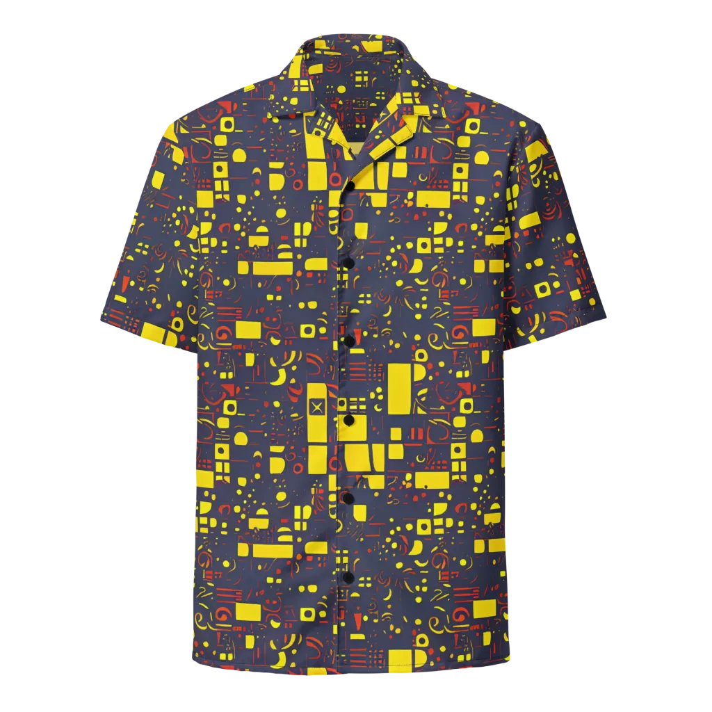 Indigo Voltage on Button Shirt — Front