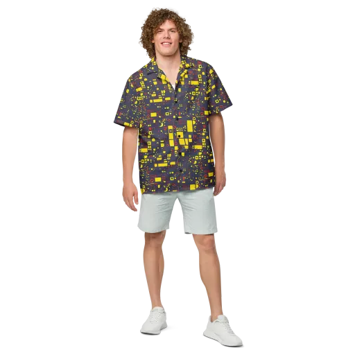 Indigo Voltage on a Button Shirt