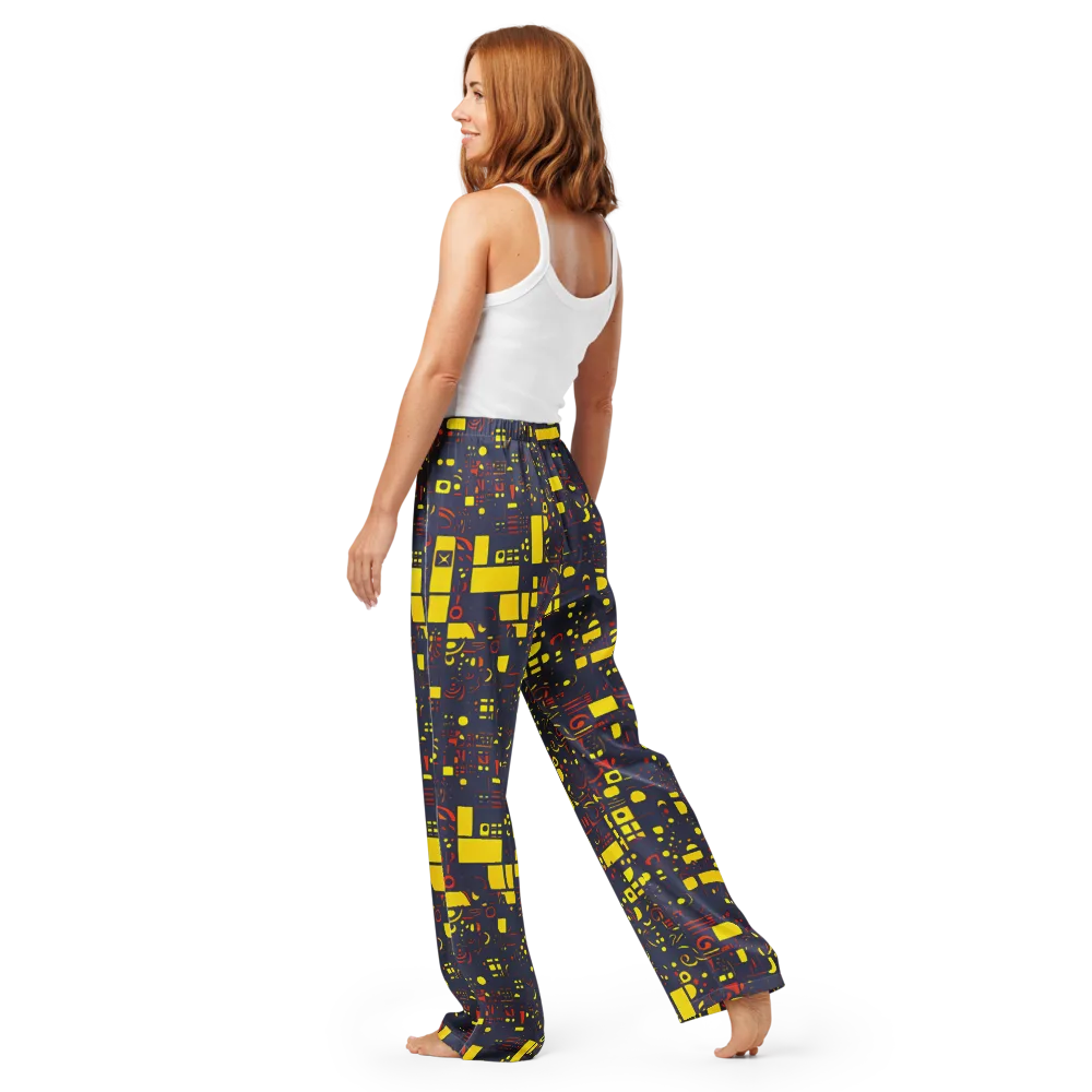 Indigo Voltage on Women's Pajama Pants — Back