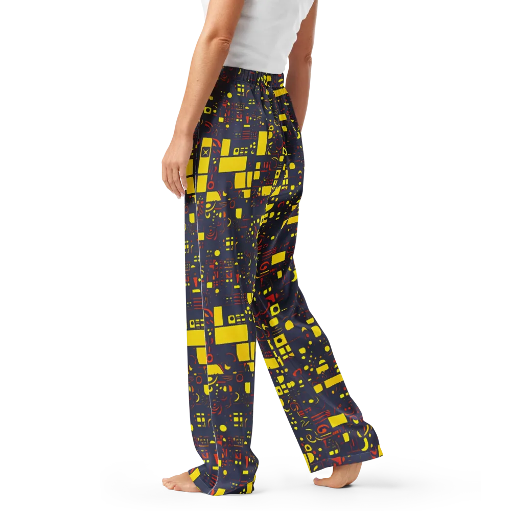 Indigo Voltage on Women's Pajama Pants — Left