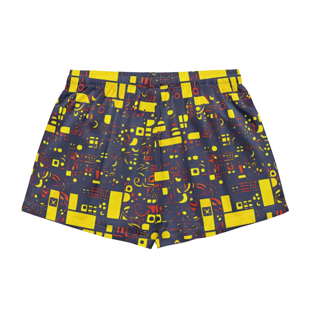 Indigo Voltage on Women's Pajama Shorts — Back