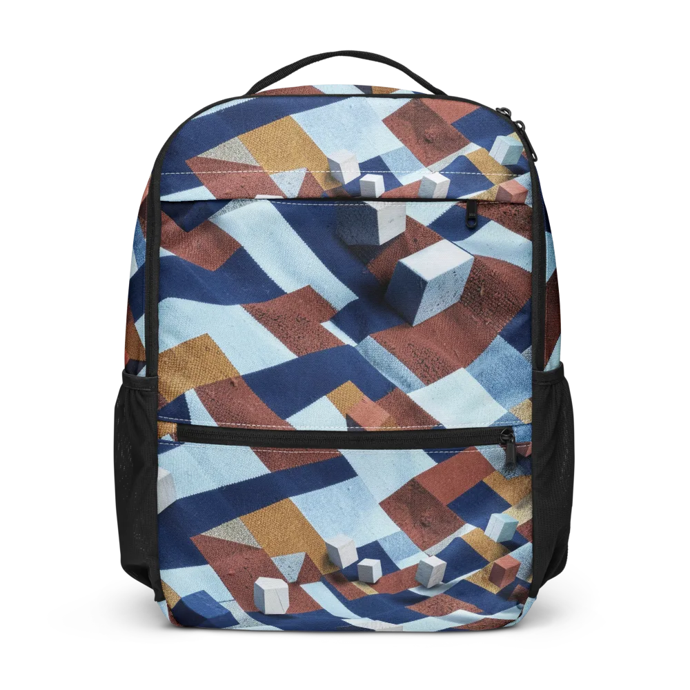 Cobalt Cubism on Utility Backpack — Front