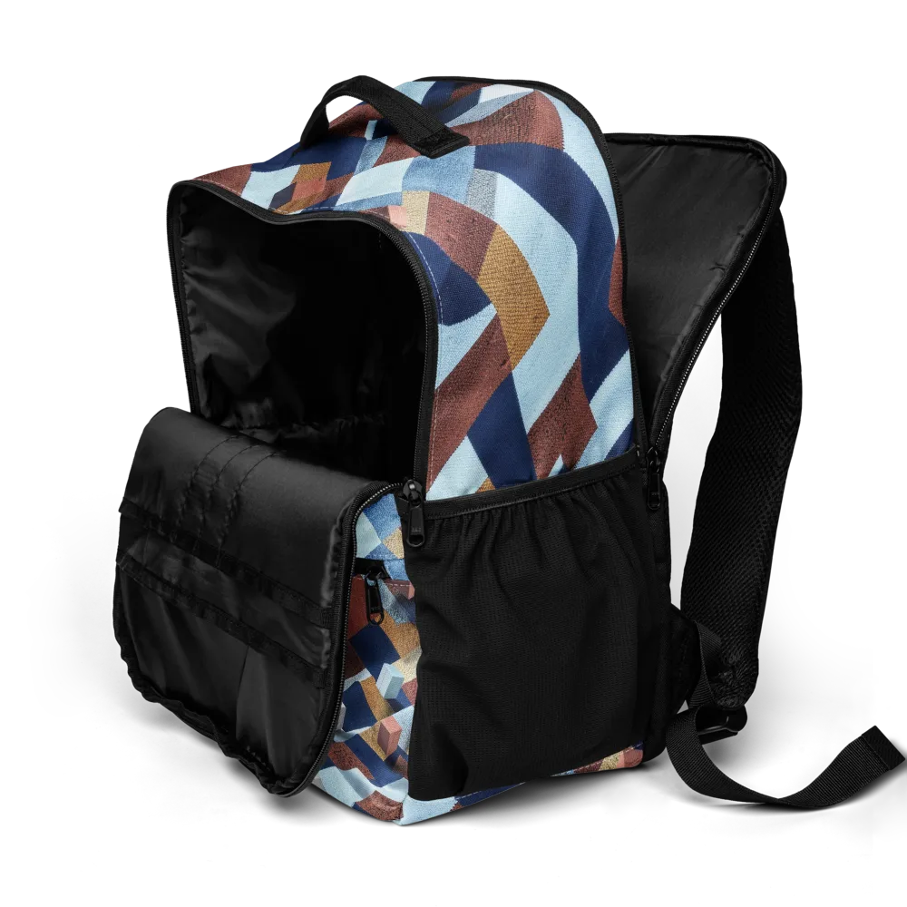 Cobalt Cubism on Utility Backpack — Product details 2