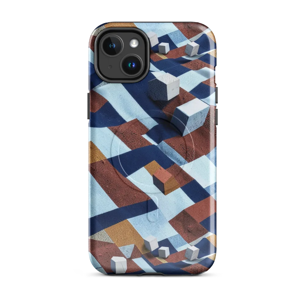 Cobalt Cubism on MagSafe Tough Case for iPhone® — Front