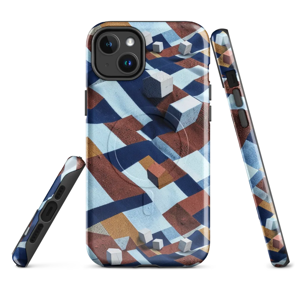 Cobalt Cubism on MagSafe Tough Case for iPhone® — Front