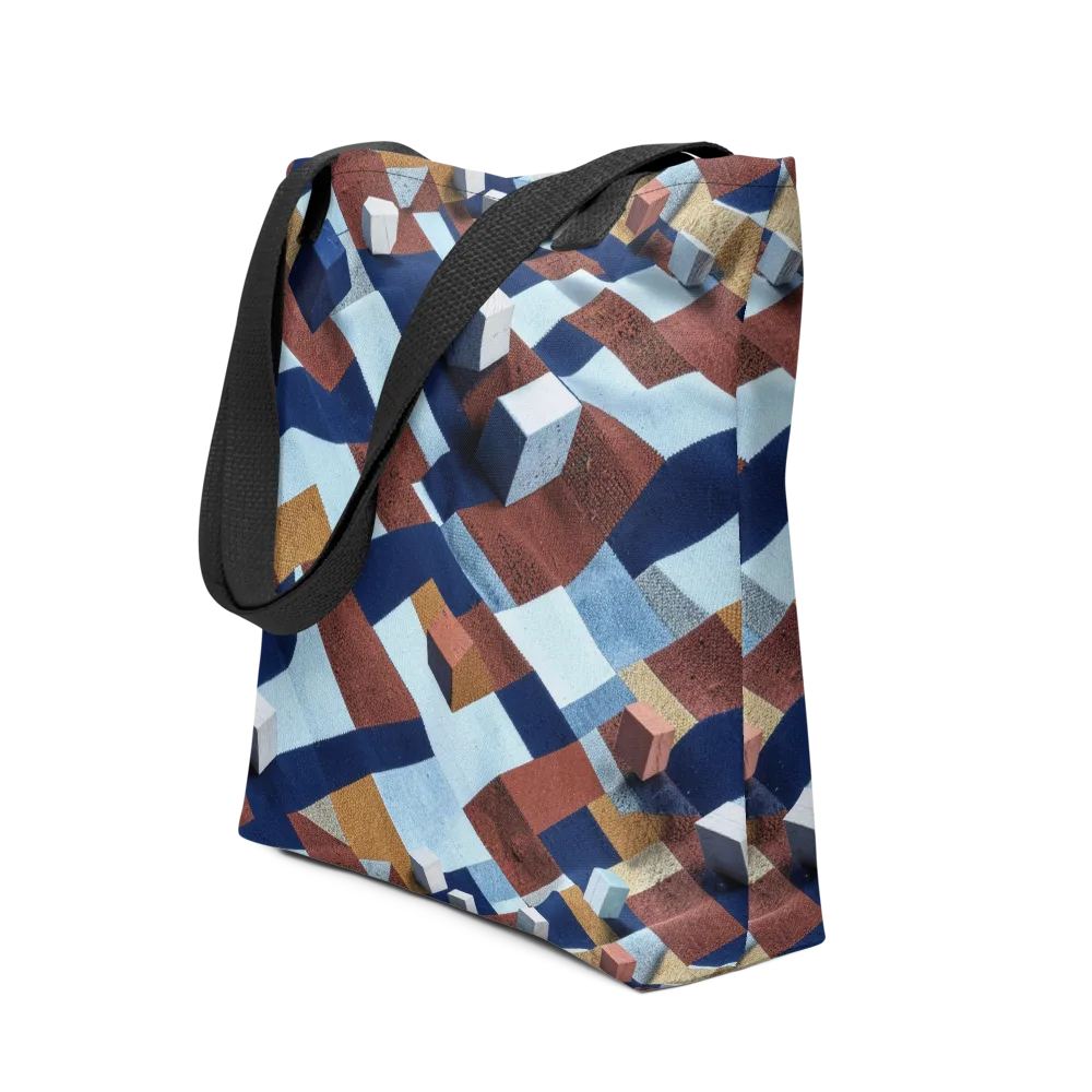 Cobalt Cubism on Tote Bag — Front