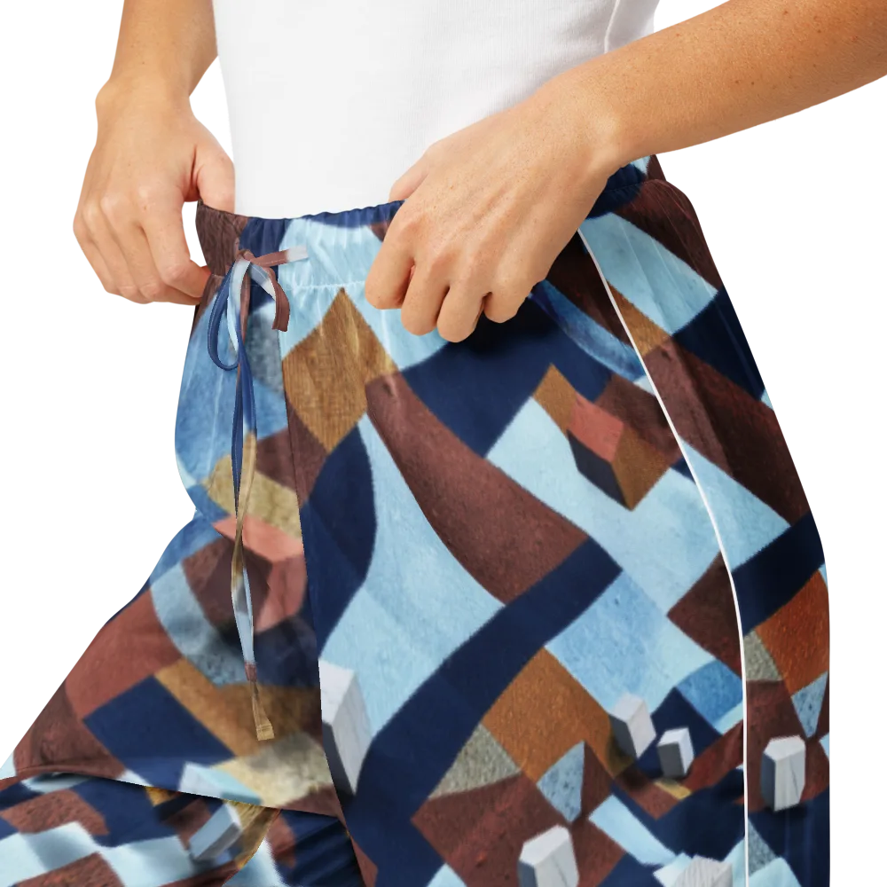 Cobalt Cubism on Women's Pajama Pants — Product details