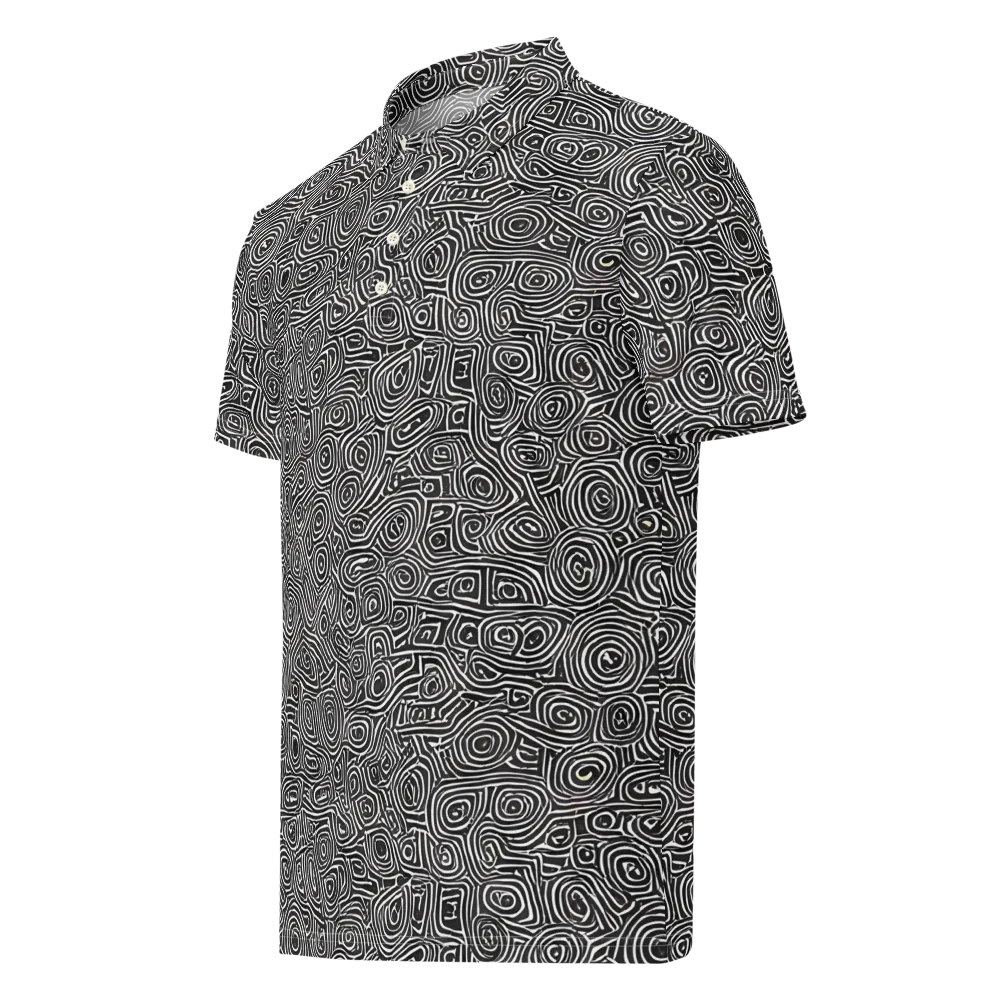 Blackwater Contours on Men's Slim Fit Polo Shirt — Left Front