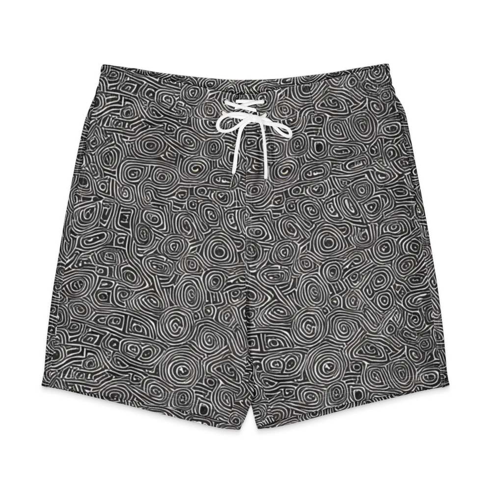 Blackwater Contours on Men's Board Shorts — Front