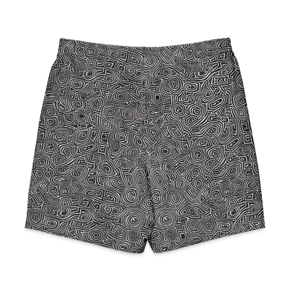 Blackwater Contours on Men's Board Shorts — Back