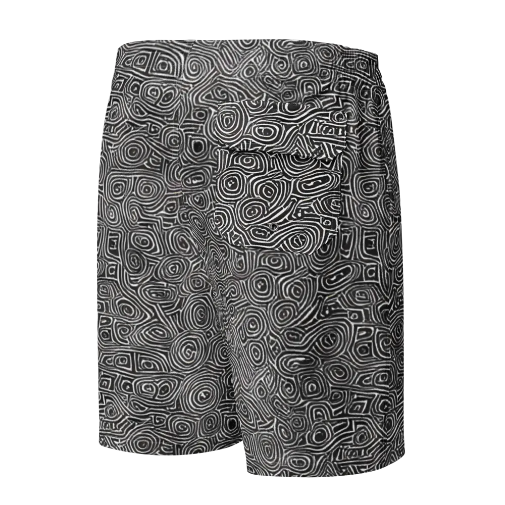 Blackwater Contours on Men's Board Shorts — Back