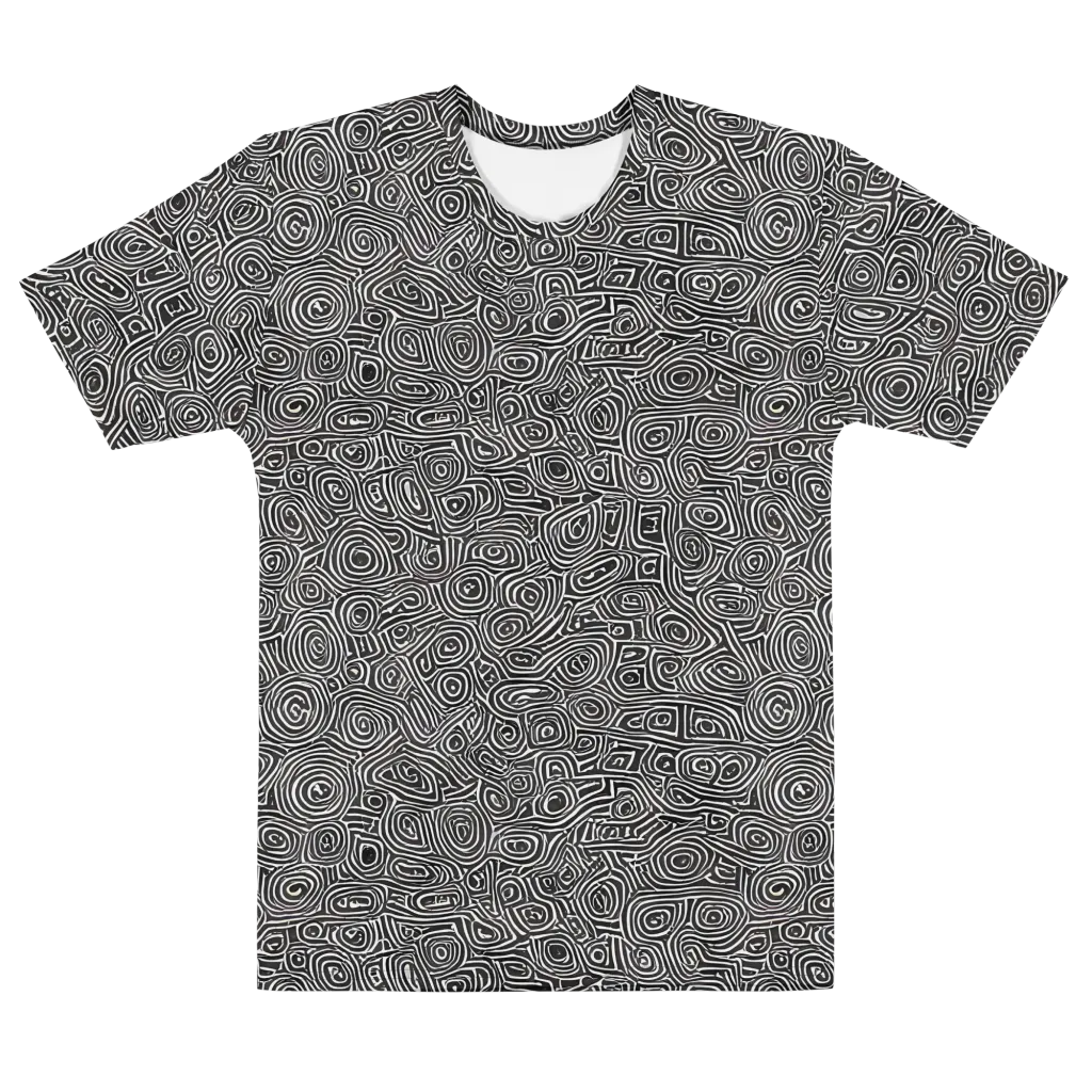 Blackwater Contours on Men's Cotton Crew Neck T-Shirt — Front