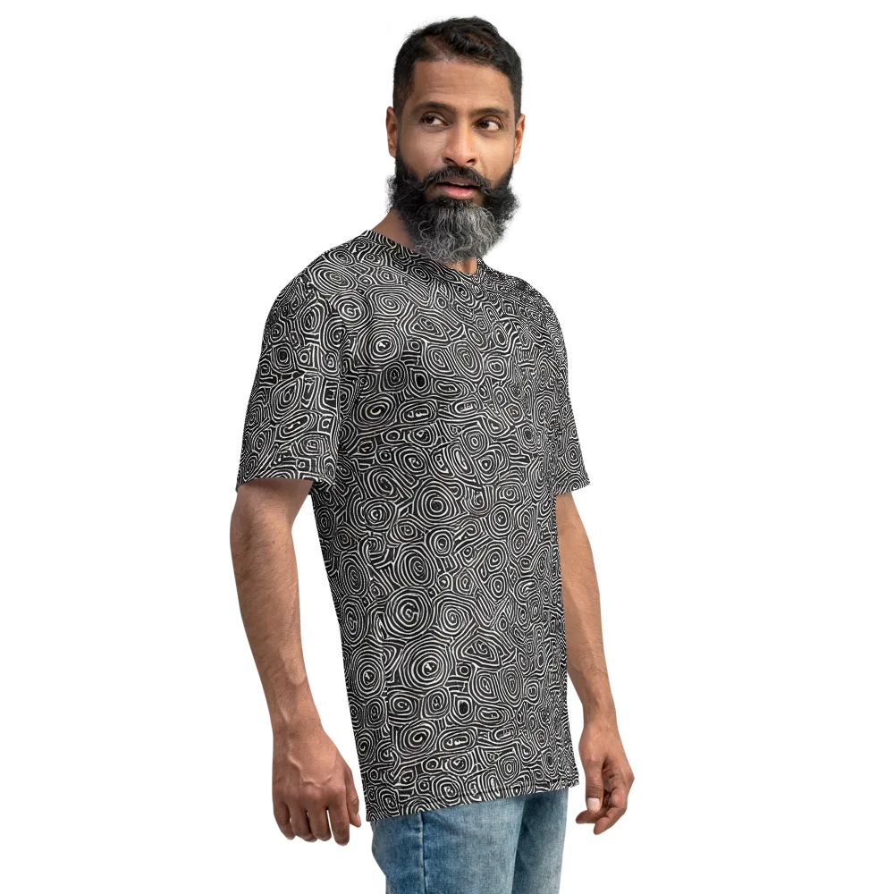 Blackwater Contours on Men's Crew Neck T-Shirt — Right