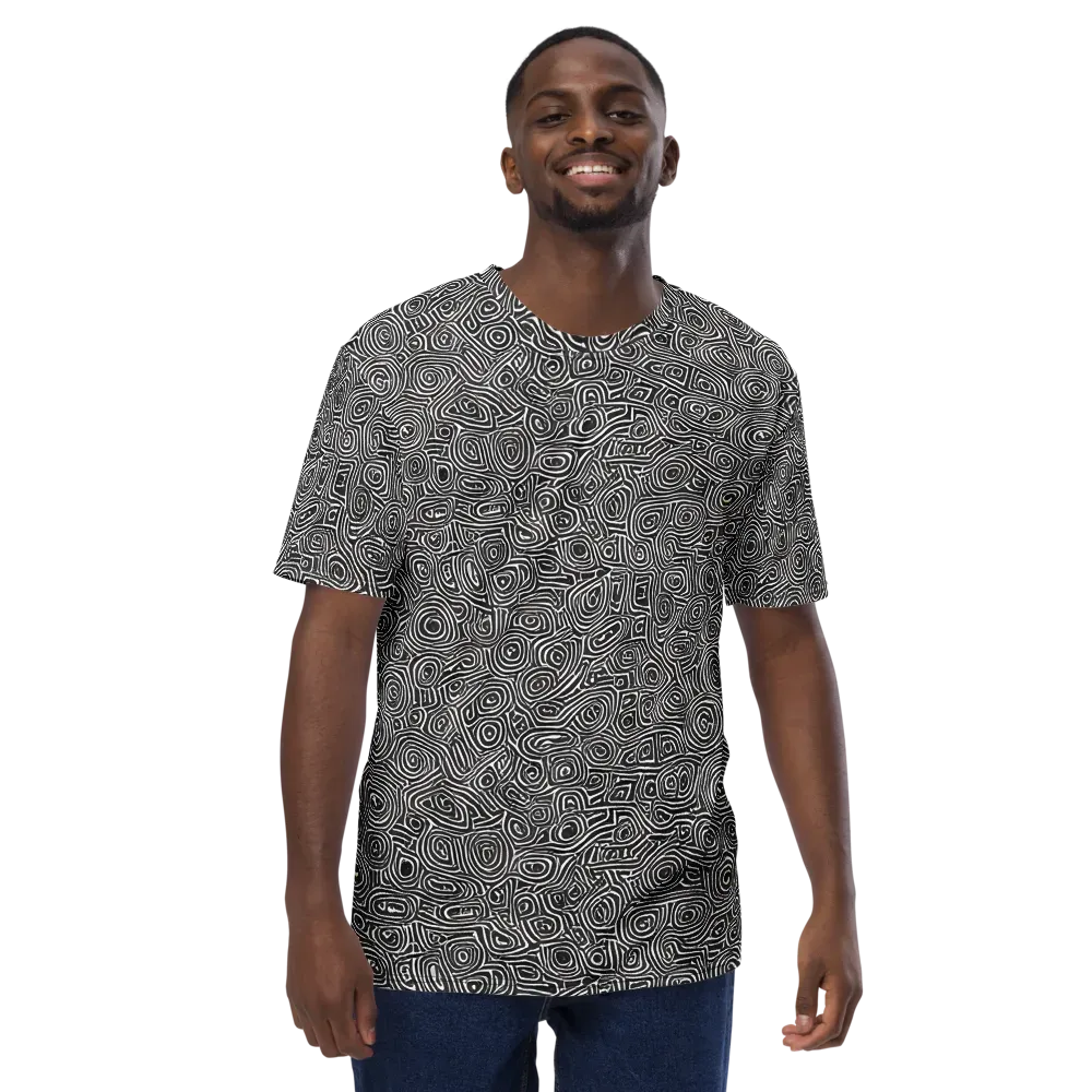 Blackwater Contours on Men's Crew Neck T-Shirt — Front