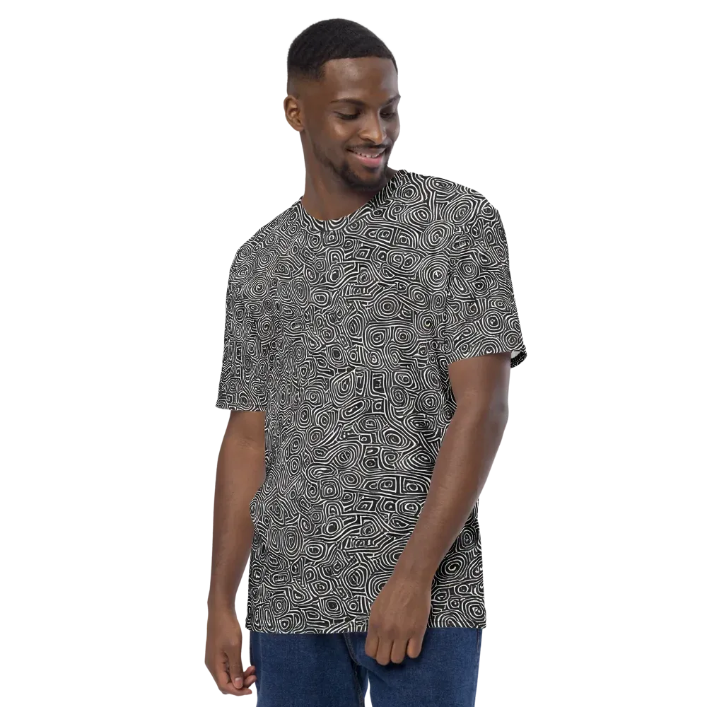 Blackwater Contours on Men's Crew Neck T-Shirt — Left