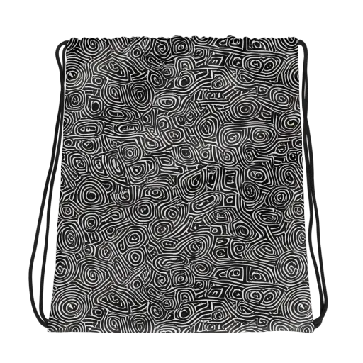 Blackwater Contours on a Drawstring Bag