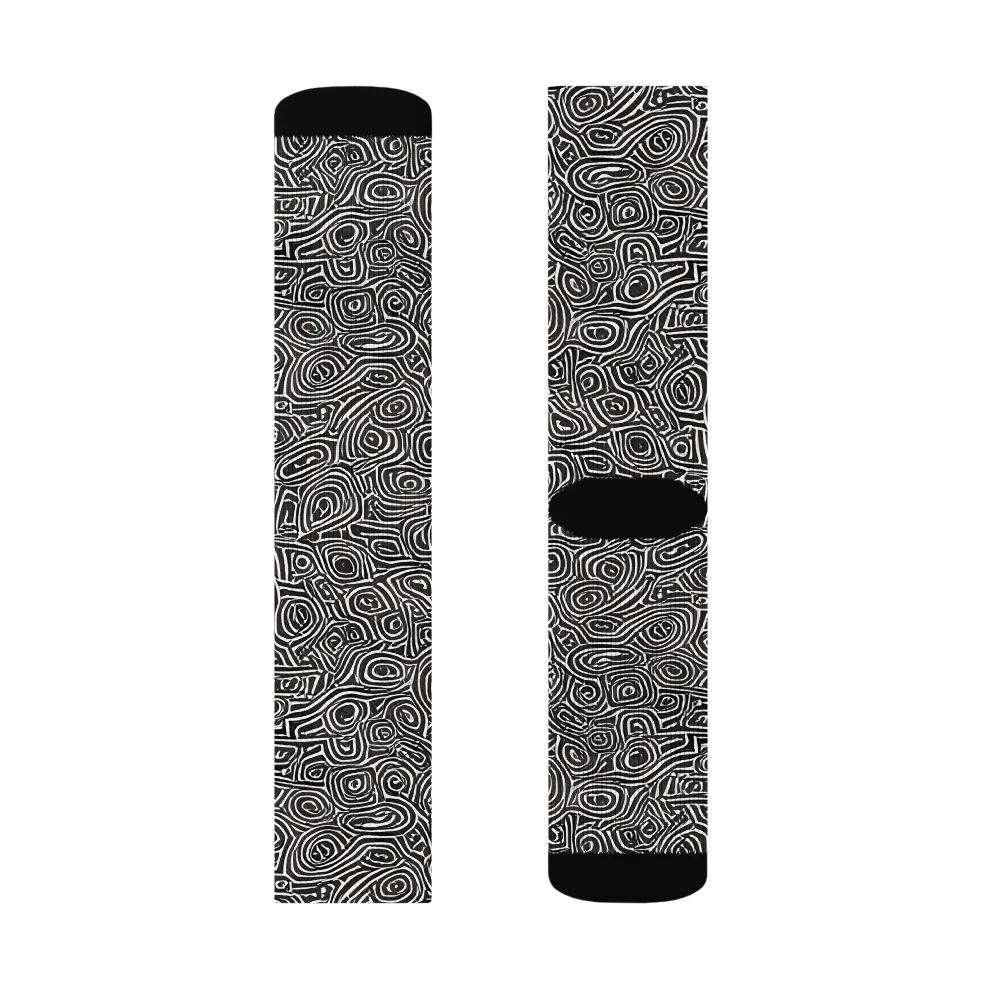 Blackwater Contours on Socks — Right Sock