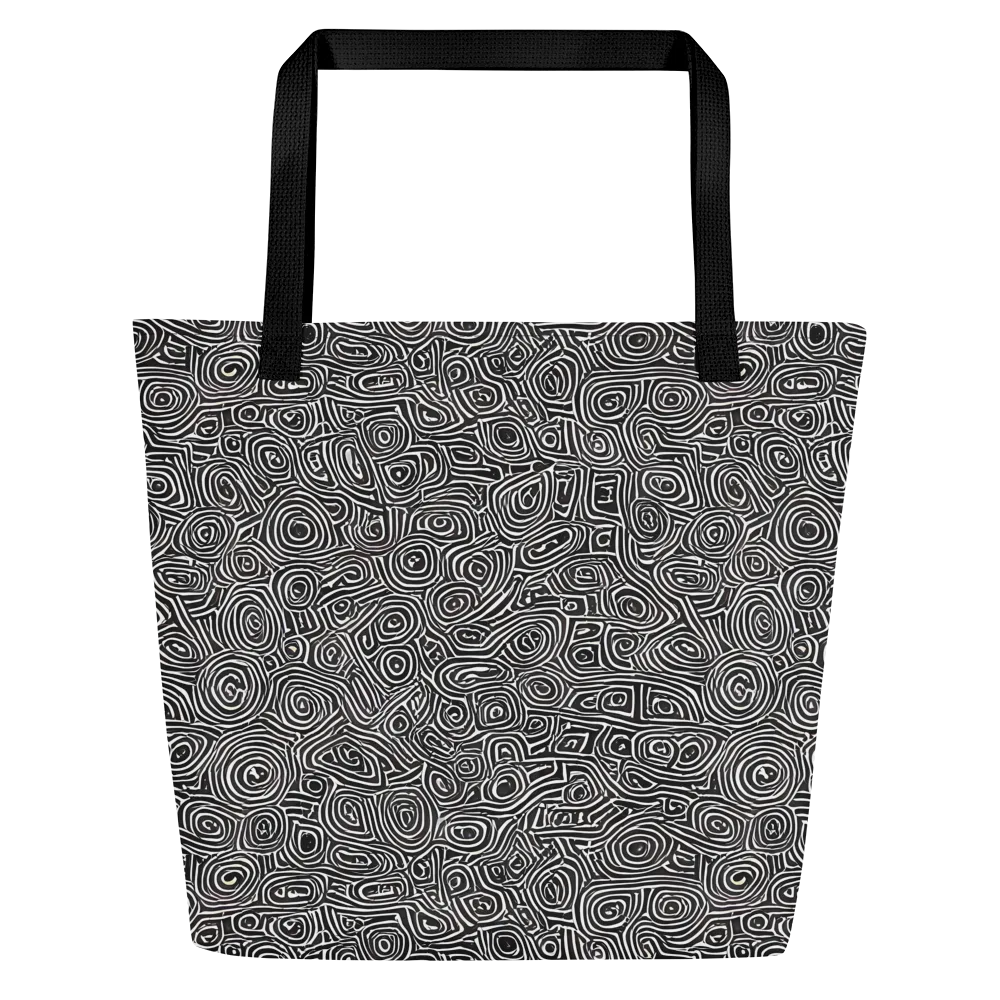 Blackwater Contours on Large Tote Bag W/ Pocket — Front