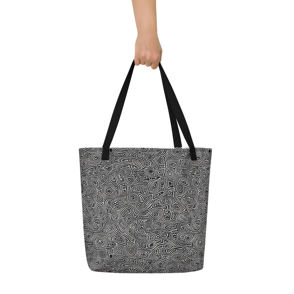 Blackwater Contours on Large Tote Bag W/ Pocket — Front