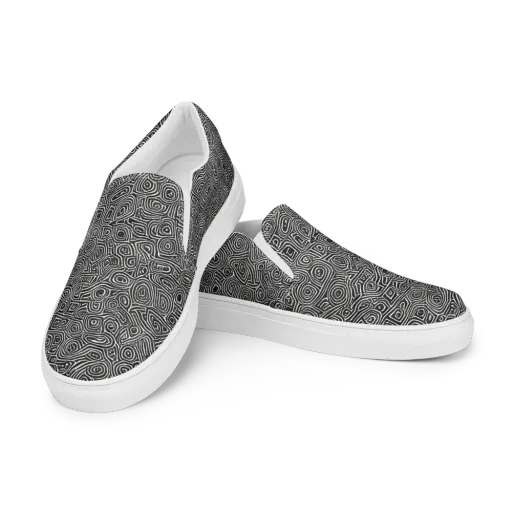 Blackwater Contours on a Women's Slip-On Canvas Shoes