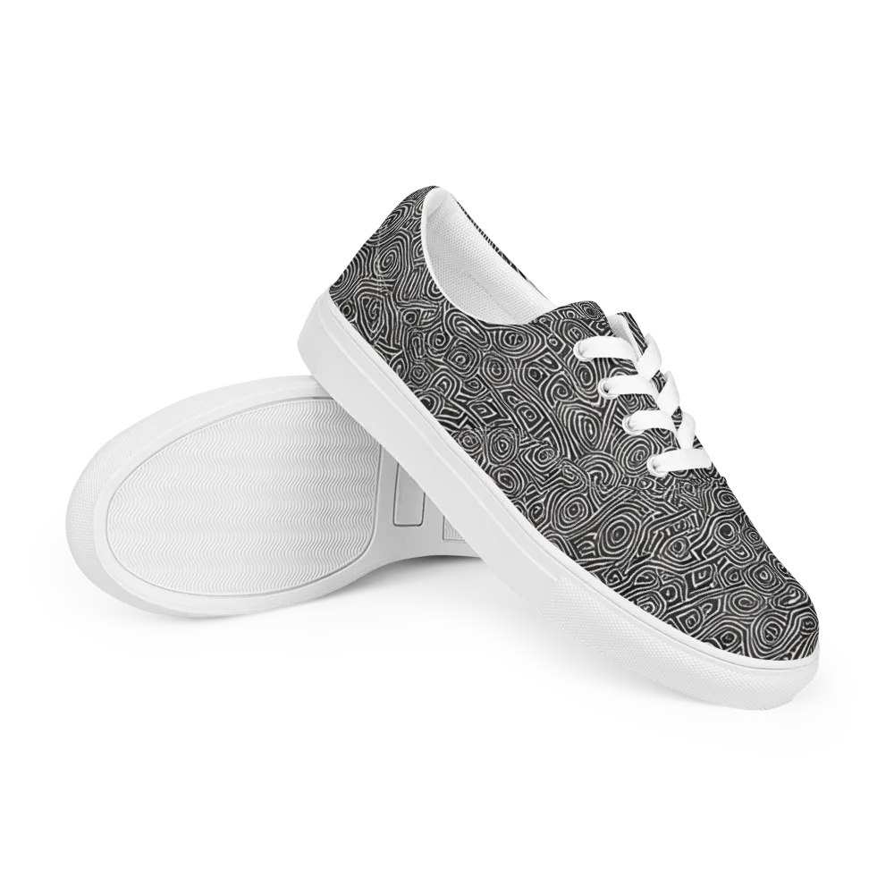 Blackwater Contours on Men's Lace-Up Canvas Shoes — Right Front
