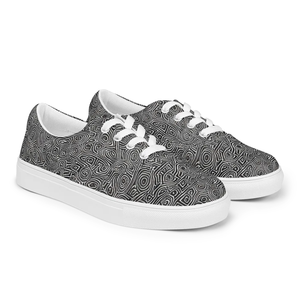 Blackwater Contours on Men's Lace-Up Canvas Shoes — Right Front