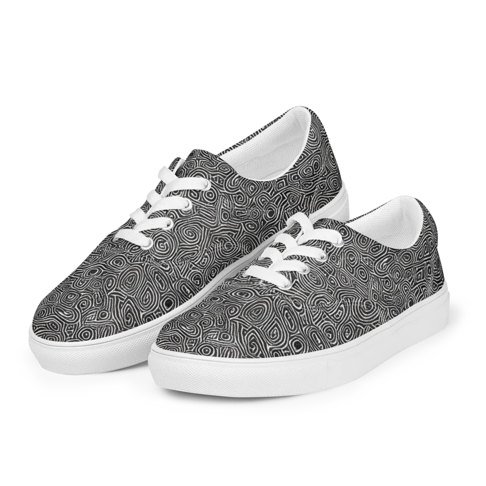 Blackwater Contours on Men's Lace-Up Canvas Shoes — Left Front