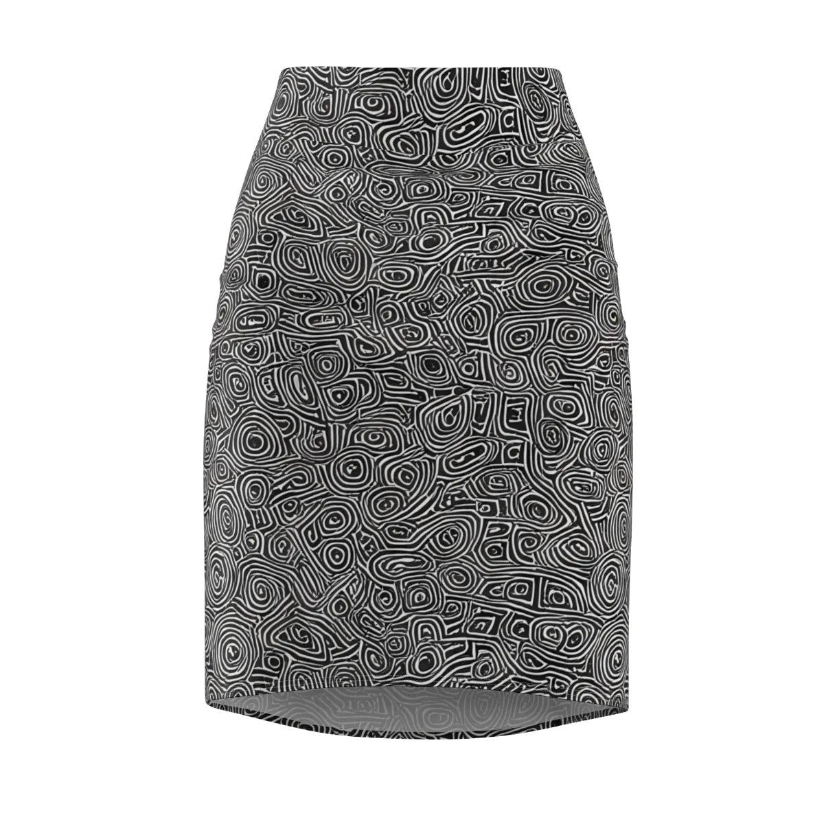 Blackwater Contours on Pencil Skirt — Front