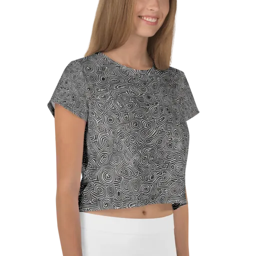 Blackwater Contours on a Crop Tee
