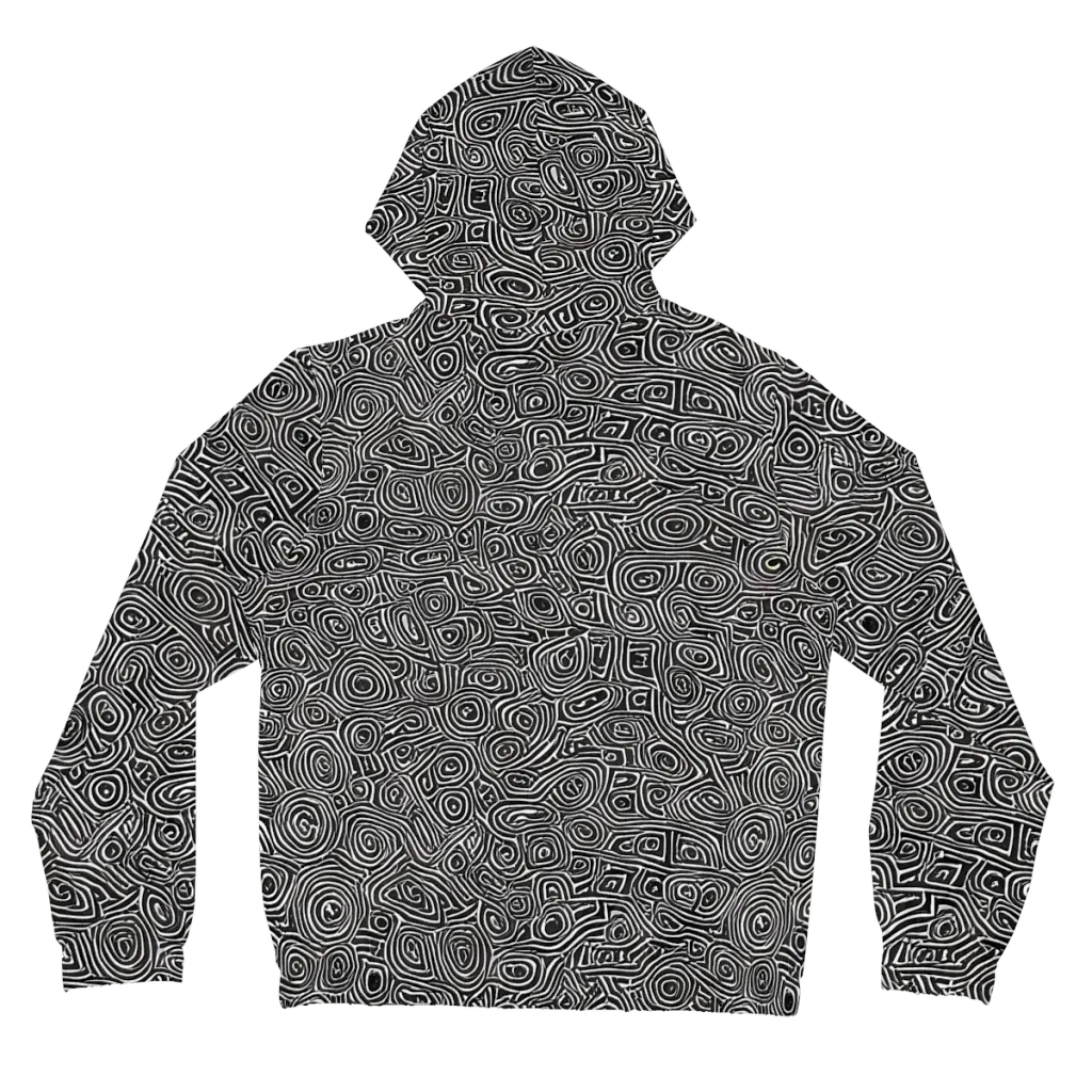 Blackwater Contours on Women's Full-Zip Hoodie — Back