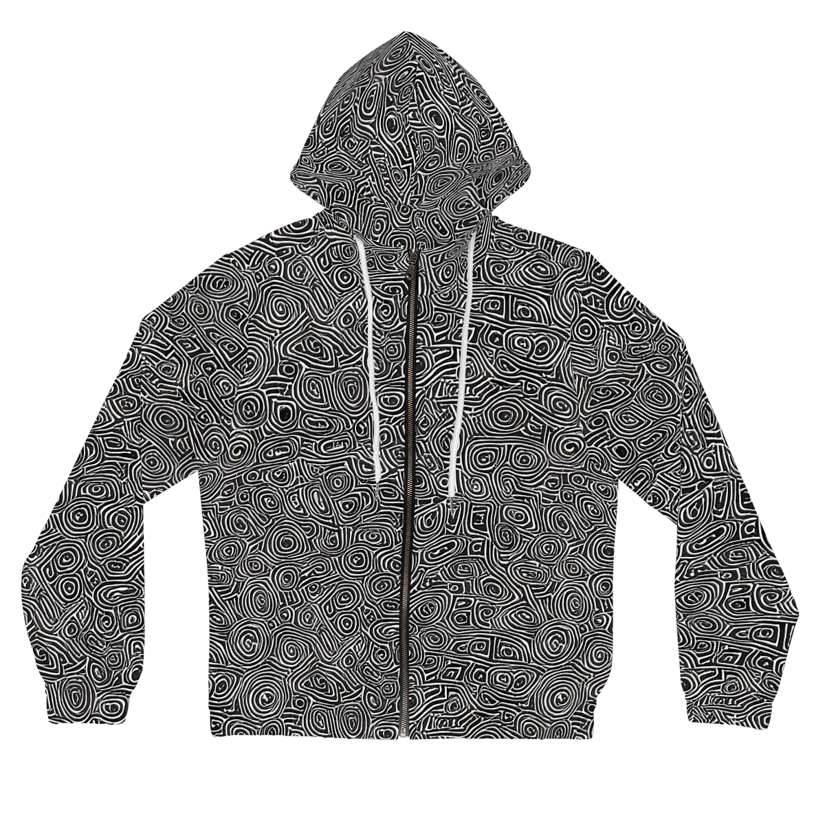 Blackwater Contours on Women's Full-Zip Hoodie — Front