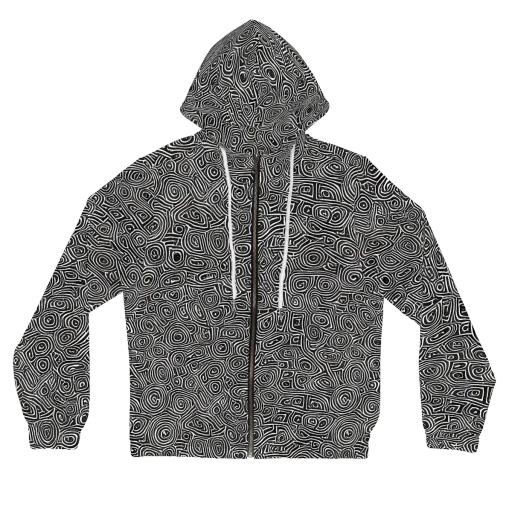 Blackwater Contours on a Women's Full-Zip Hoodie