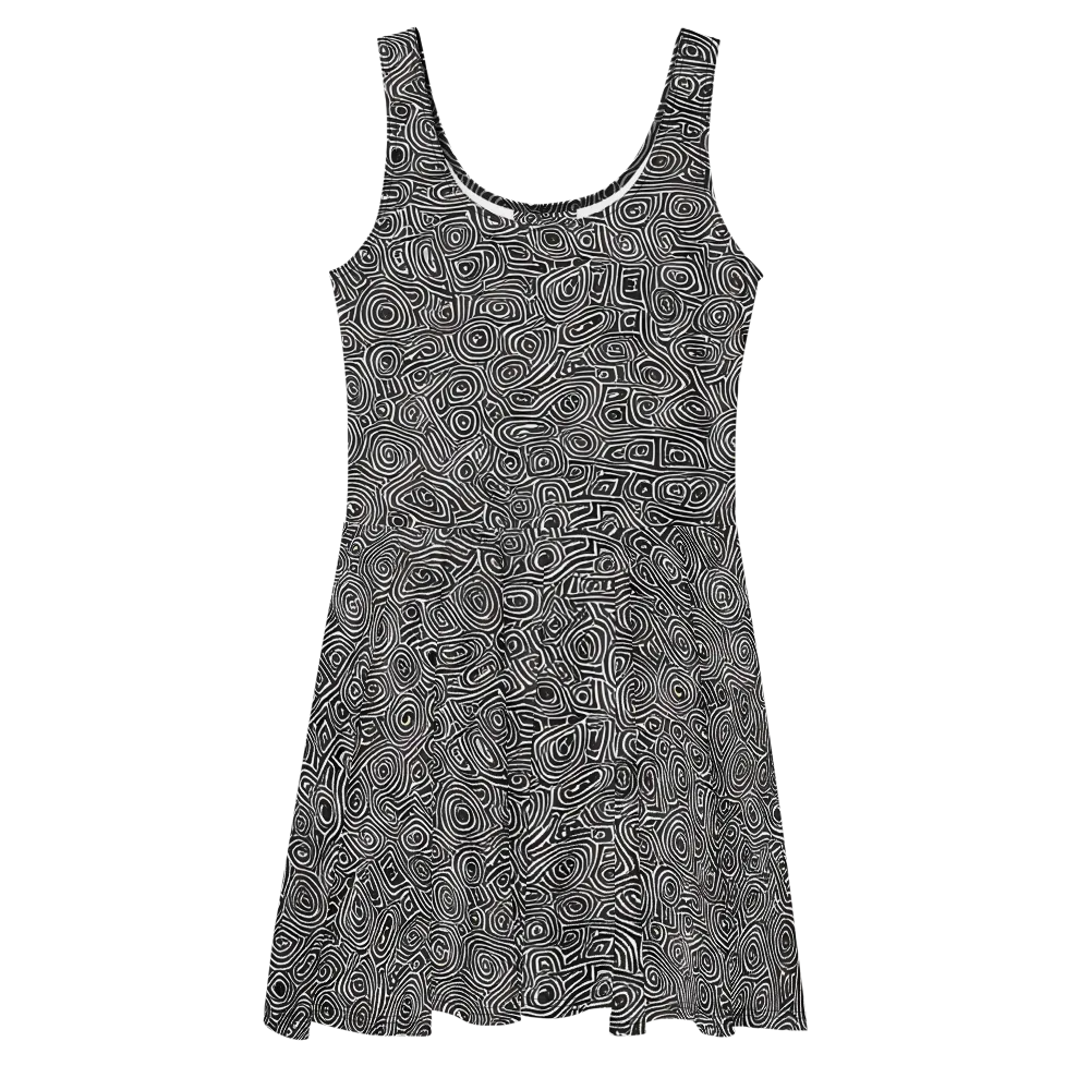 Blackwater Contours on Skater Dress — Front
