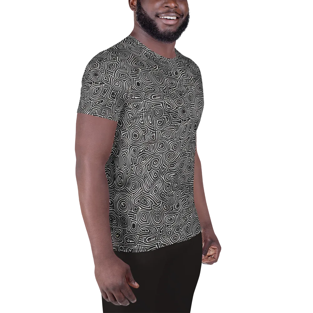 Blackwater Contours on Men's Athletic T-Shirt — Right